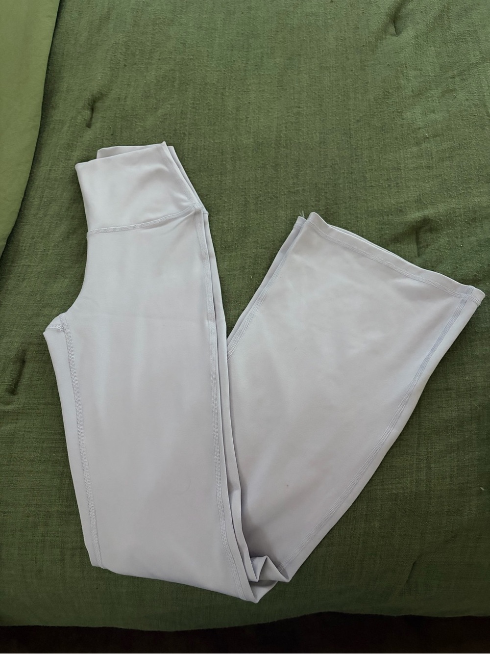 High-Rise Light Purple Boot-Cut Leggings